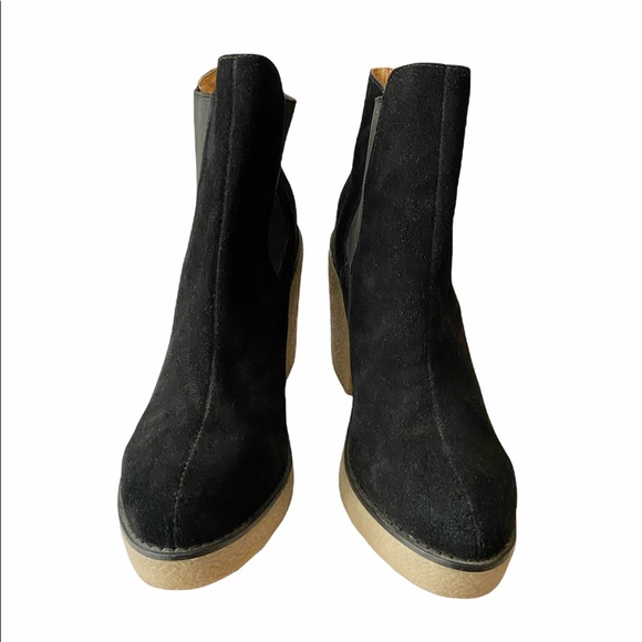 Urban Outfitters Posey Gumsole Classic Boots Boho Black Suede Upper Size 10M - Picture 6 of 11